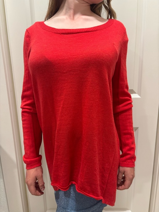 Max Studio Sweaters - Max Studio Red 100% Extra Fine Merino Wool Soft Casual Long Sleeve Sweater Sz 1X